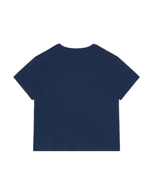 KIDS' JERSEY T-SHIRT WITH CROWN PATCH IN BURGUNDY