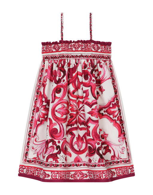 POPLIN SUNDRESS WITH MAJOLICA PRINT