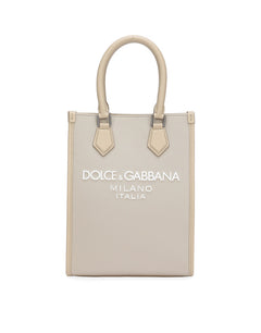 SMALL NYLON BAG WITH RUBBERIZED LOGO