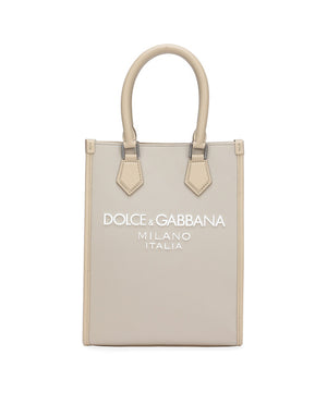 SMALL NYLON BAG WITH RUBBERIZED LOGO