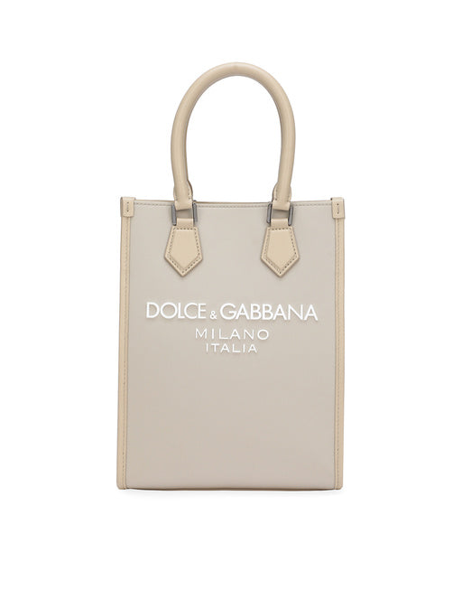 SMALL NYLON BAG WITH RUBBERIZED LOGO