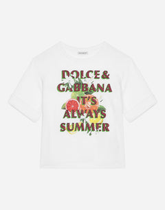 JERSEY T-SHIRT WITH DOLCE&GABBANA LOGO
