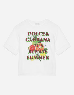 JERSEY T-SHIRT WITH DOLCE&GABBANA LOGO