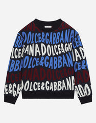 JERSEY ROUND-NECK SWEATSHIRT WITH DOLCE&GABBANA LOGO
