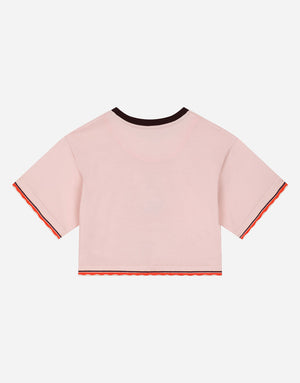 JERSEY T-SHIRT WITH CLASSY ORANGE PRINT