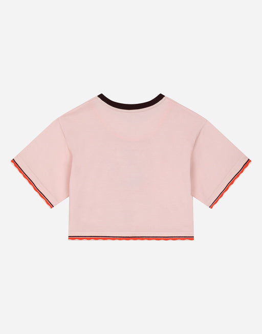 JERSEY T-SHIRT WITH CLASSY ORANGE PRINT