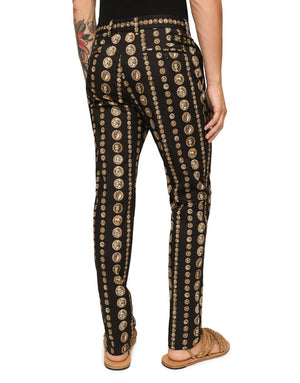 COIN PRINT STRETCH DRILL PANTS