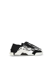 LOGO-PRINT CANVAS NS1 SLIP-ON SNEAKERS