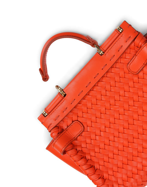 SMALL SICILY 62 SOFT BAG IN WOVEN NAPPA LEATHER AND TAHITI CALFSKIN