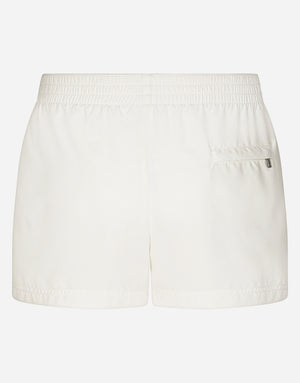 SHORT SWIM TRUNKS WITH BRANDED TAG