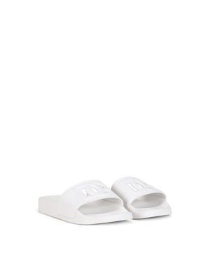 LEATHER SLIDERS WITH DG MILLENNIALS LOGO