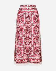 MAJOLICA-PRINT POPLIN CULOTTES