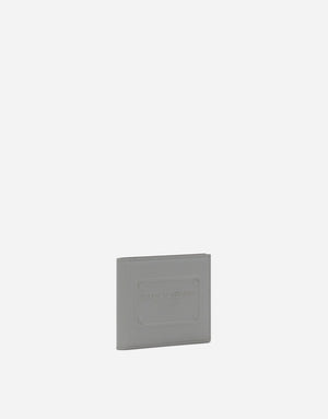 CALFSKIN BIFOLD WALLET WITH RAISED LOGO