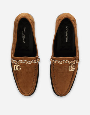 CALFSKIN SUEDE VISCONTI LOAFERS