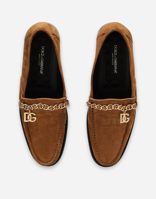 CALFSKIN SUEDE VISCONTI LOAFERS