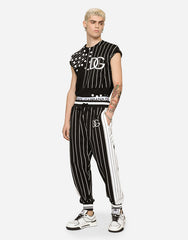 PRINTED COTTON T-SHIRT WITH DG LOGO