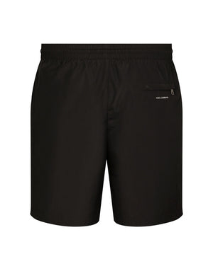 MID-LENGTH SWIM TRUNKS WITH DGVIB3 PRINT AND LOGO