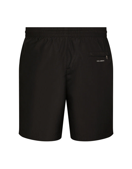 MID-LENGTH SWIM TRUNKS WITH DGVIB3 PRINT AND LOGO