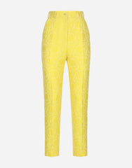 TAILORED FLORAL JACQUARD PANTS