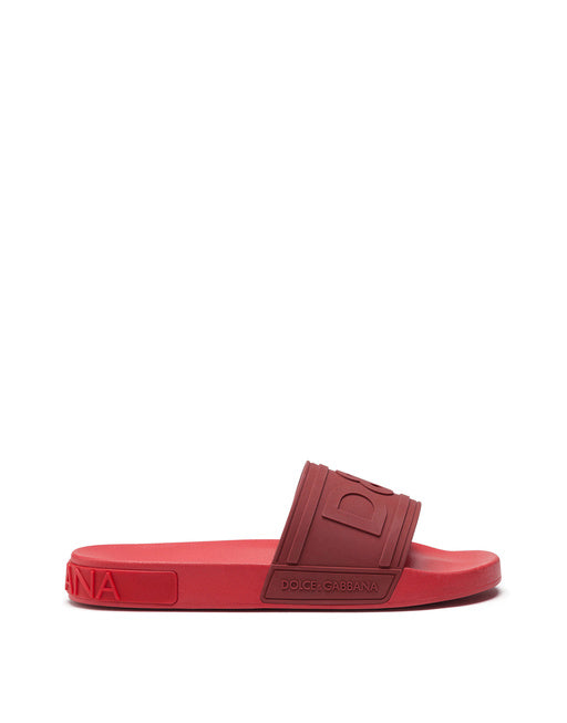 RUBBER BEACHWEAR SLIDES WITH DG LOGO