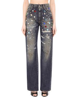 JEANS WITH RHINESTONE DETAILS