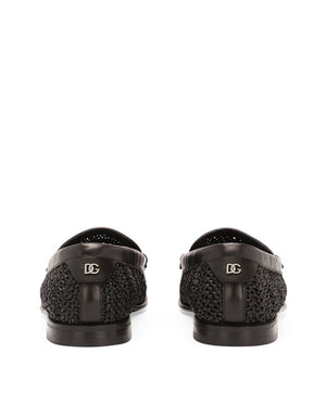 WOVEN RAFFIA LOAFERS
