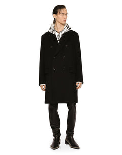 DECONSTRUCTED DOUBLE-BREASTED WOOL COAT