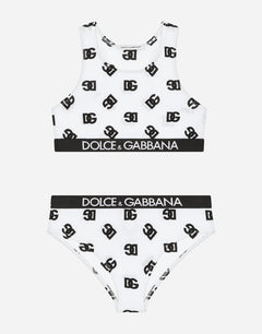 JERSEY UNDERWEAR SET WITH DG LOGO PRINT