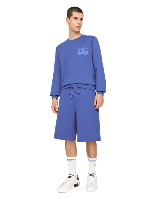 JERSEY JOGGING SHORTS WITH DG EMBROIDERY