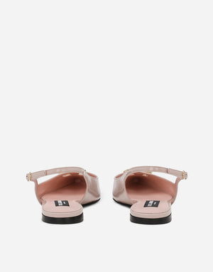 POLISHED CALFSKIN SLINGBACKS