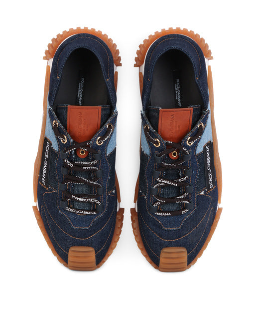 PATCHWORK DENIM NS1 SLIP-ON SNEAKERS