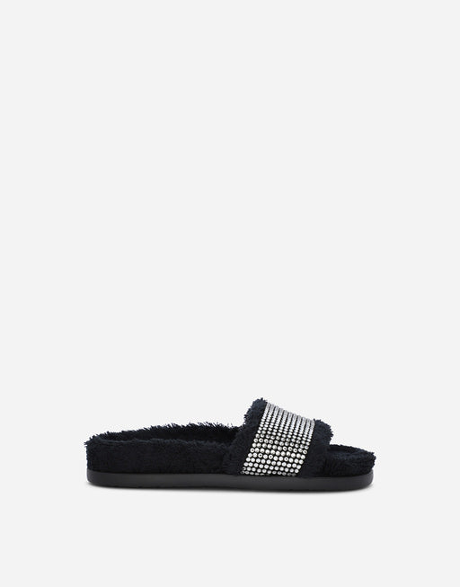 TERRYCLOTH SLIDERS WITH FUSIBLE RHINESTONES