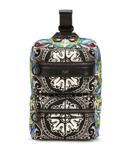 SICILIA DNA BACKPACK IN NYLON WITH MAIOLICA PRINT