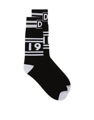 STRETCH COTTON SOCKS WITH JACQUARD DG LOGO