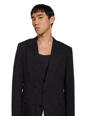 SINGLE-BREASTED LINEN-BLEND SICILIA-FIT JACKET
