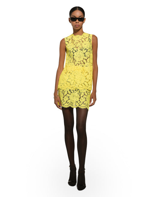 CORDONETTO FLORAL LACE TOP