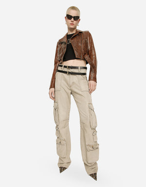 DENIM CARGO PANTS