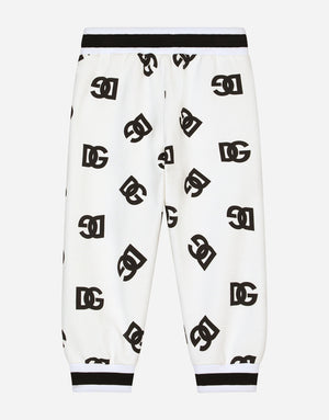 JERSEY JOGGING PANTS WITH DG LOGO PRINT