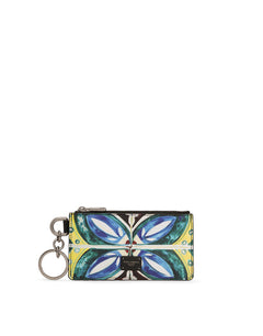 PRINTED CARD HOLDER WITH ZIPPER AND RING