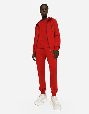 JERSEY JOGGING PANTS WITH BRANDED TAG