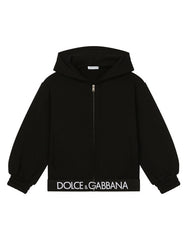 JERSEY HOODIE WITH BRANDED ELASTIC