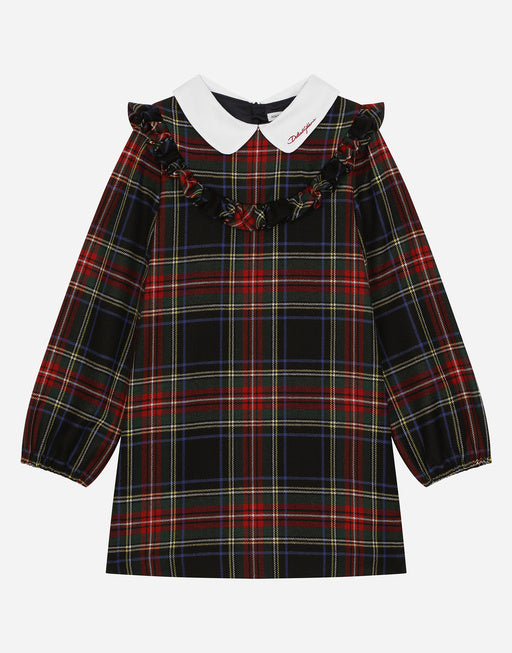 TARTAN WOOL BLEND DRESS