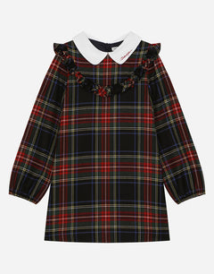 TARTAN WOOL BLEND DRESS