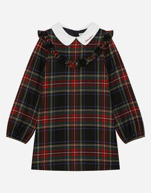 TARTAN WOOL BLEND DRESS