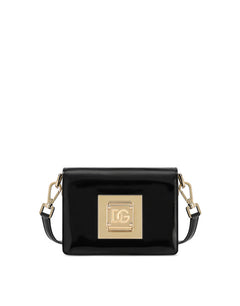 POLISHED CALFSKIN CROSSBODY BAG WITH DG FASTENING