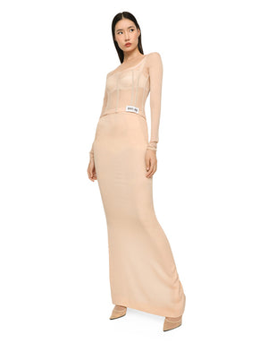 KIM DOLCE&GABBANA LONG GEORGETTE SKIRT
