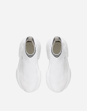 HIGH-TOP SLIP-ON SNEAKERS IN STRETCH MESH