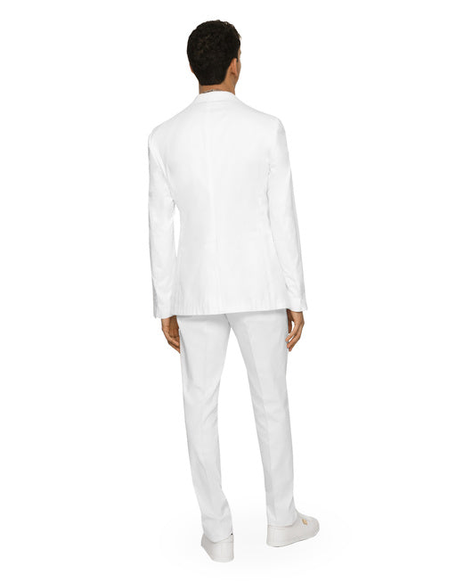 SINGLE-BREASTED COTTON TAORMINA JACKET WITH DG PATCH