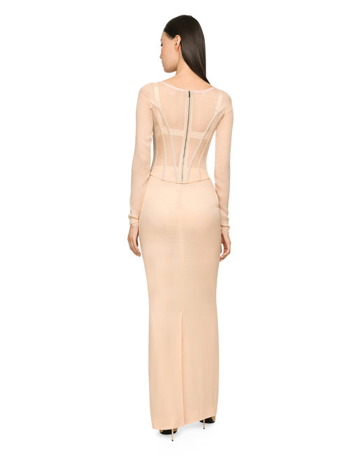KIM DOLCE&GABBANA LONG GEORGETTE SKIRT