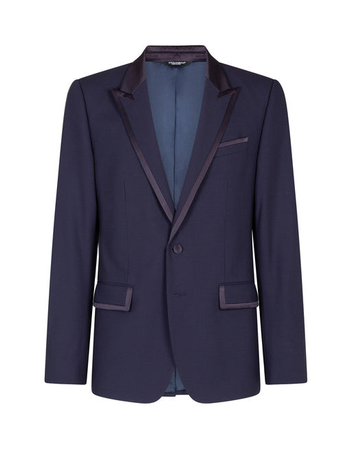 WOOL MARTINI-FIT SUIT WITH SATIN DETAILS